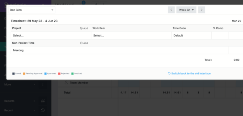 celoxis time sheet