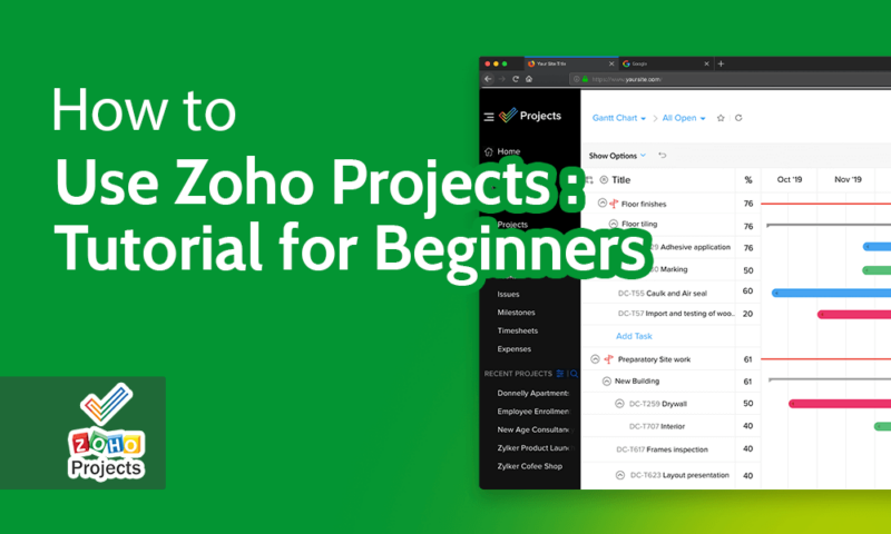 How to Use Zoho Projects Tutorial for Beginners