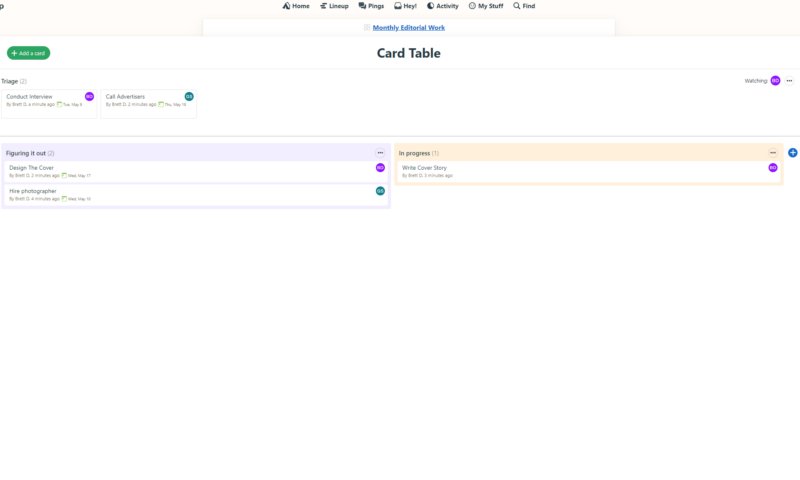 basecamp kanban