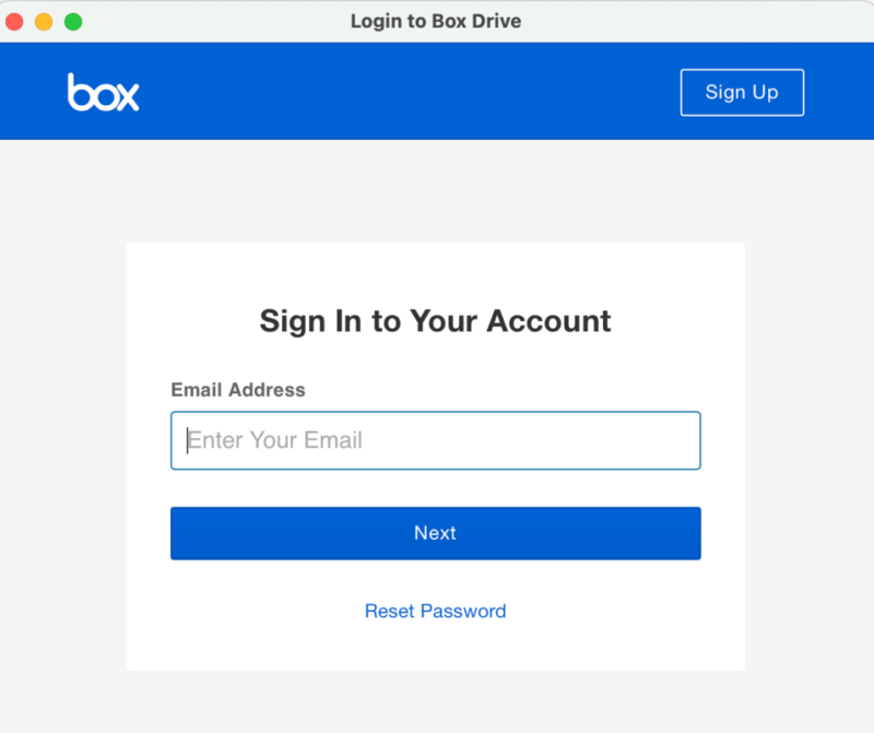 box drive login