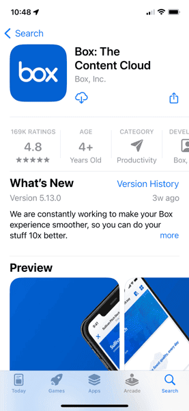 Box: The Content Cloud on the App Store