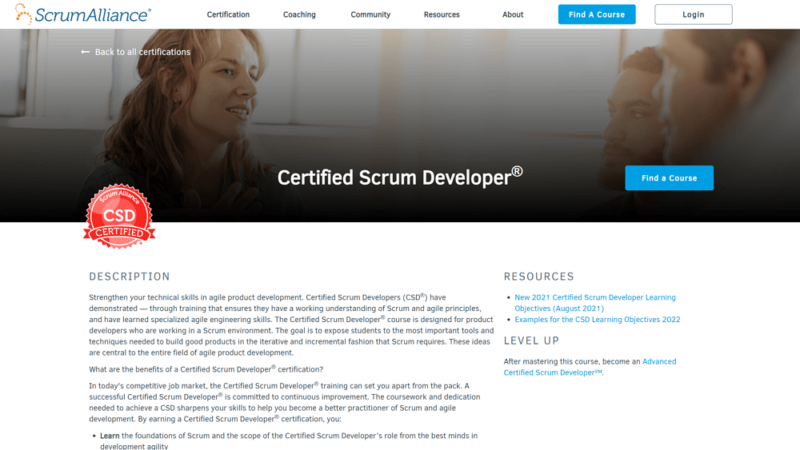 certified scrum developer
