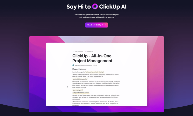 clickup ai