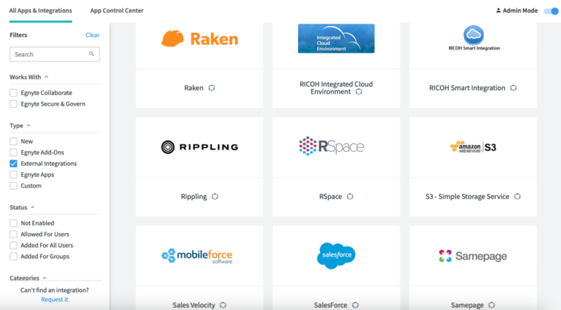egnyte third party integrations