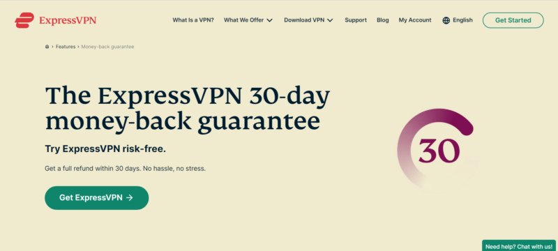 expressvpn money back guarantee