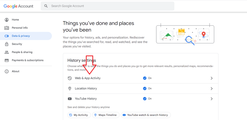 google history activity