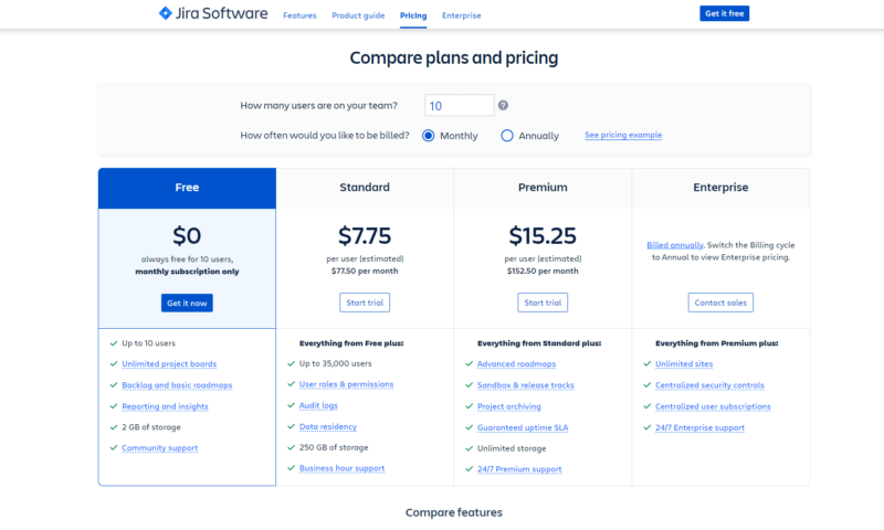 jira pricing