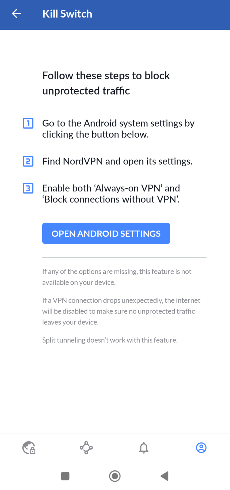 nordvpn android killswitch