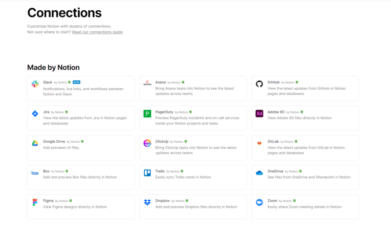 notion integrations