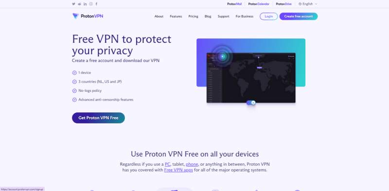 protonvpn sign up