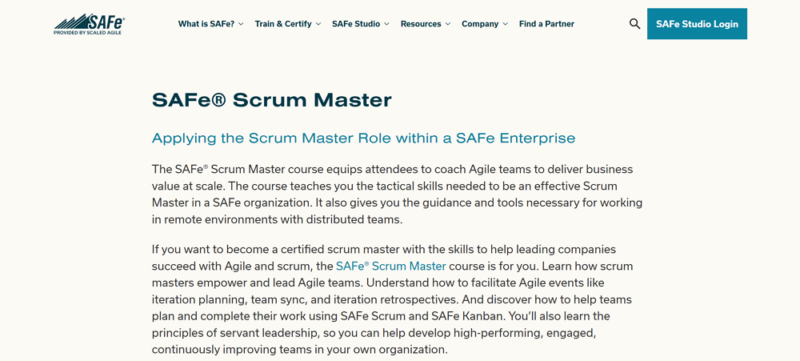 safe Scrum Master