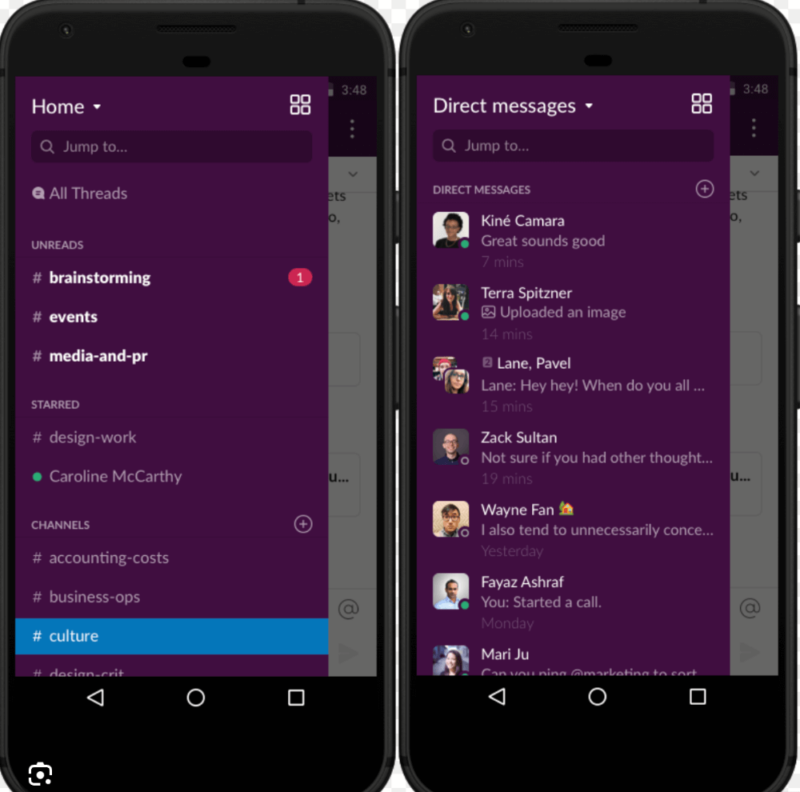 slack mobile apps