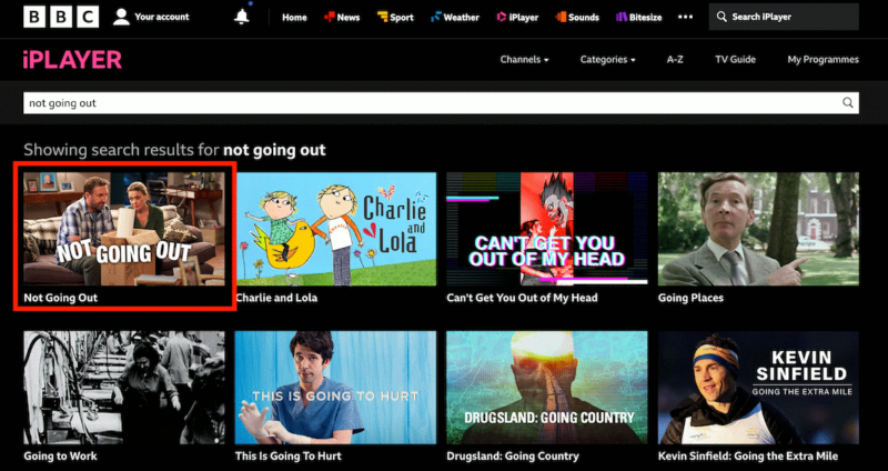 stream not going out on bbc iplayer uk
