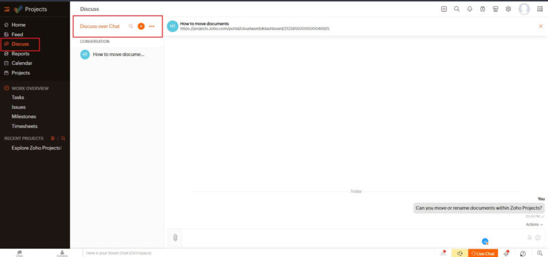 zoho discuss