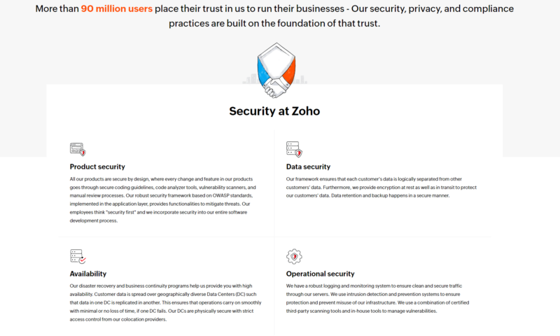 zoho security