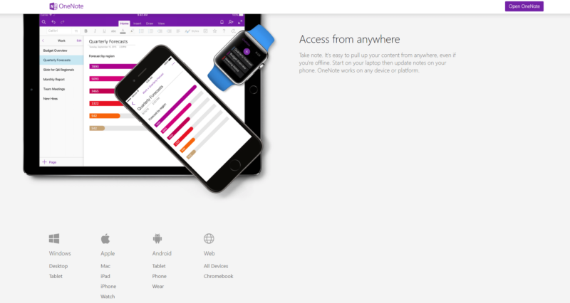 Onenote website