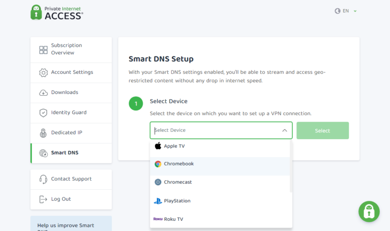 PIA Smart DNS