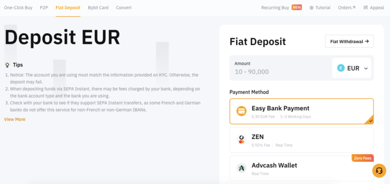 bybit fiat deposit