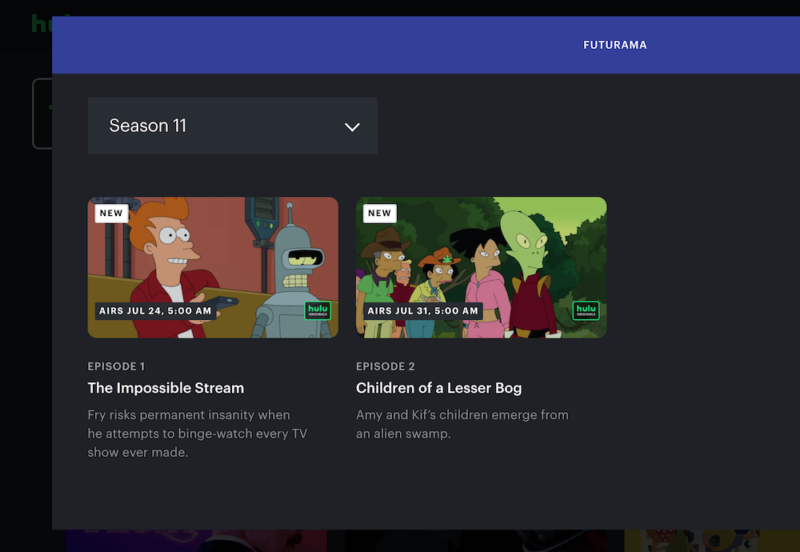 futurama hulu