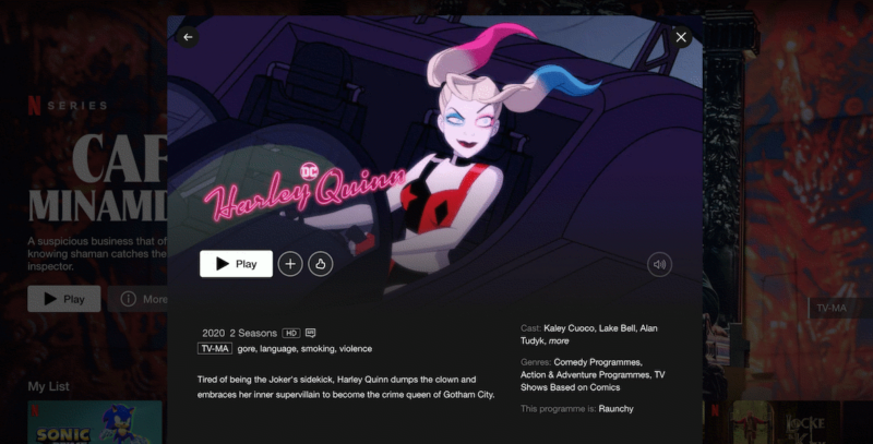 harley quinn netflix canada