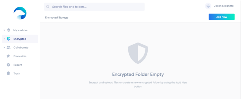 icedrive encryption folder