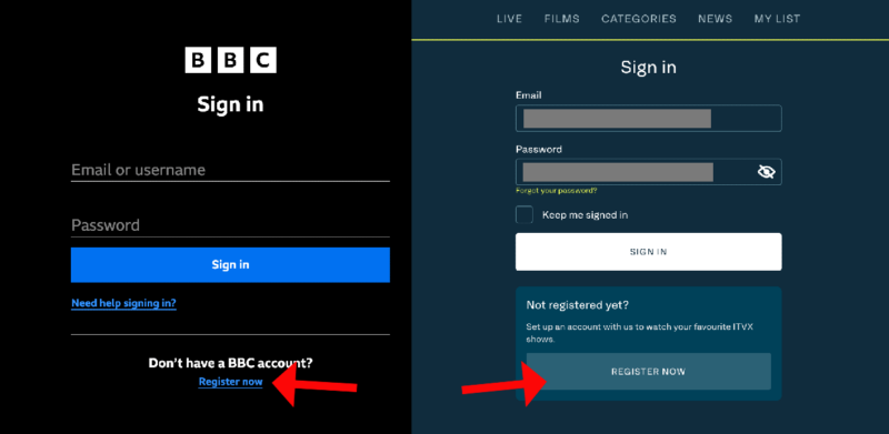 iplayer itvx create account