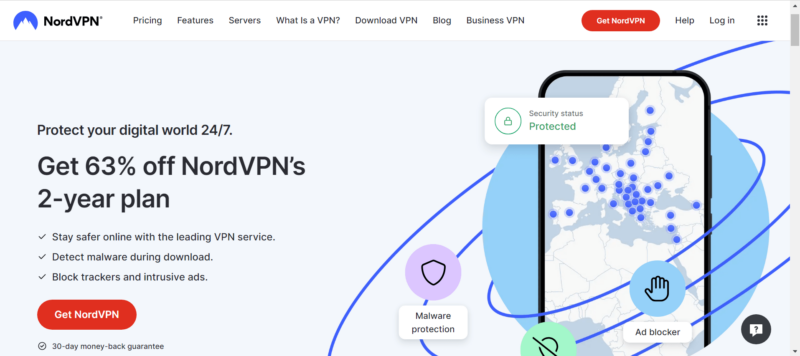 nordvpn homepage