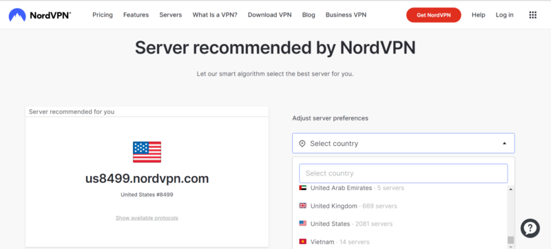 nordvpn servers