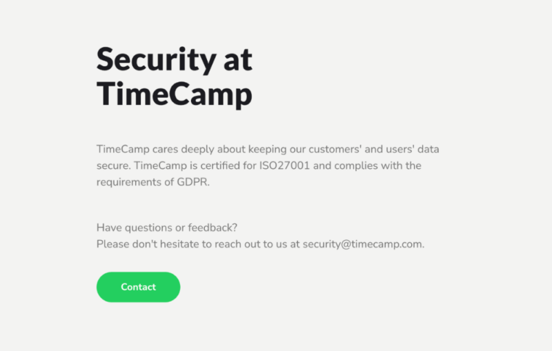 timecamp security