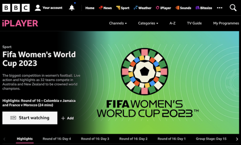 bbc iplayer fifa quarter finals