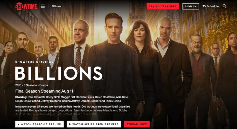 billions showtime