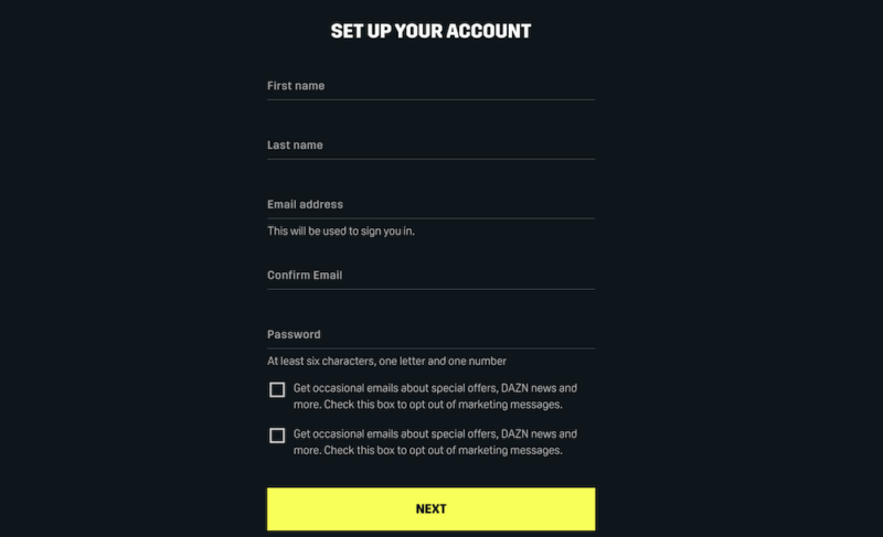 dazn account