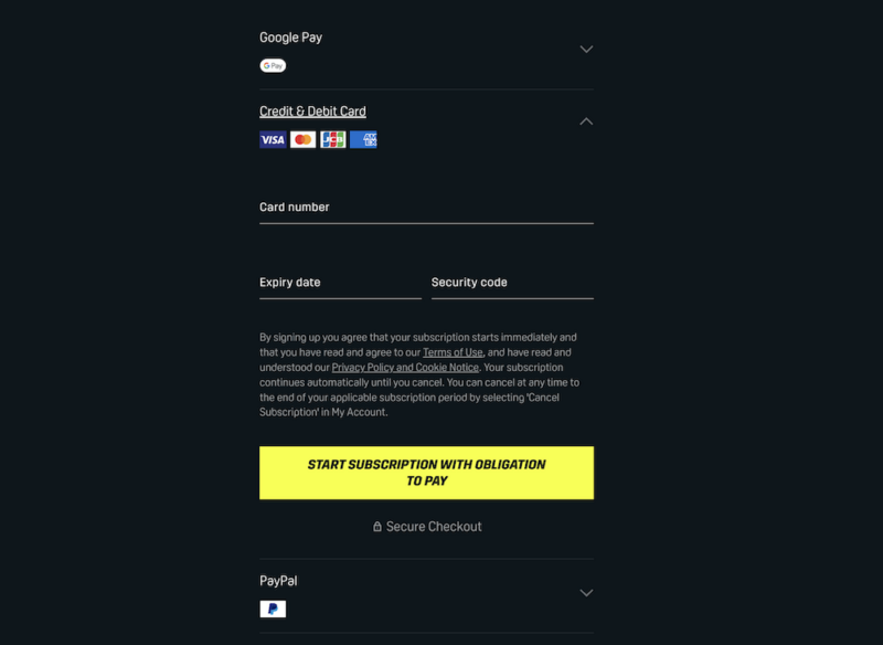 dazn payment