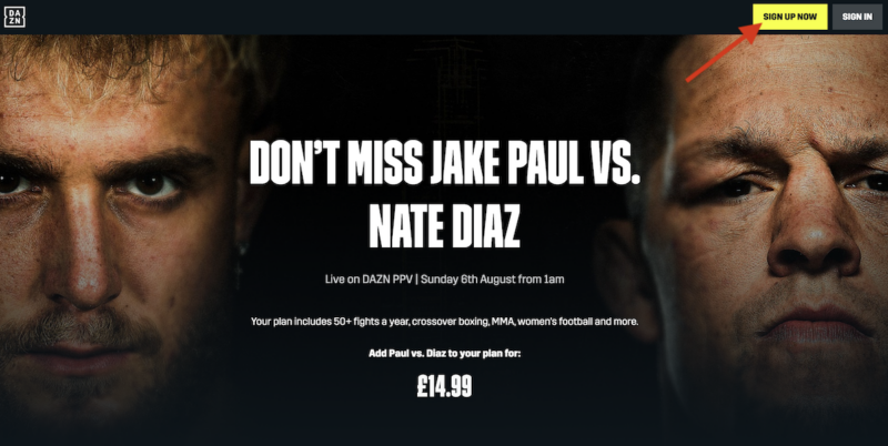 dazn sign up