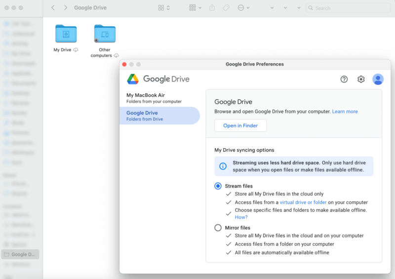 google drive desktop app