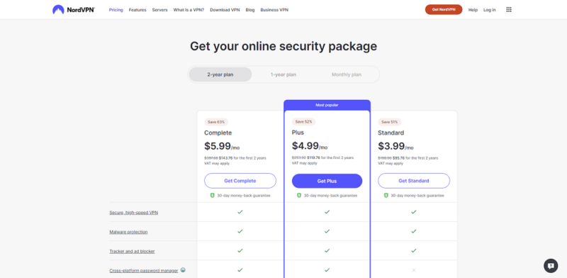 nordvpn pricing