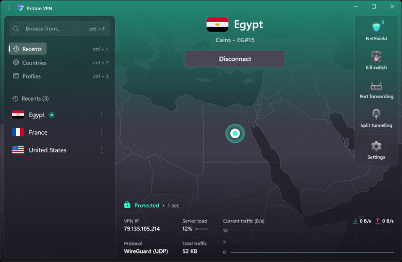 proton vpn egypt