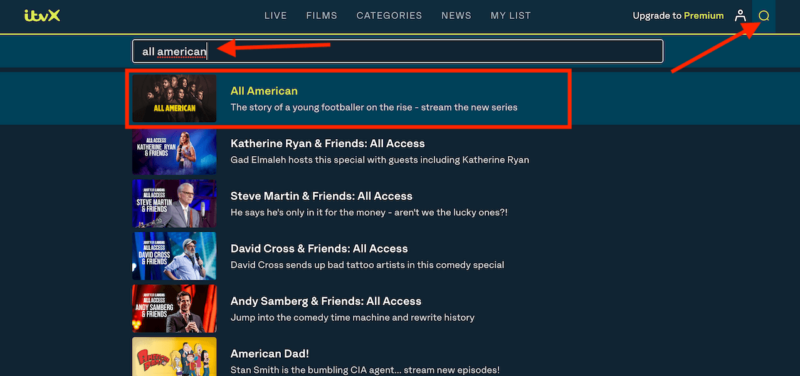 stream all american on itvx