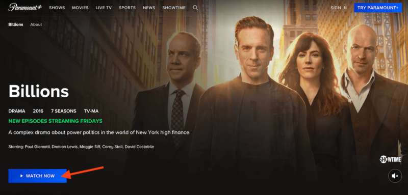 stream billions paramount plus showtime