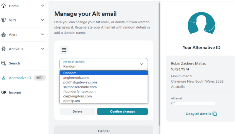 Alternative ID email domains