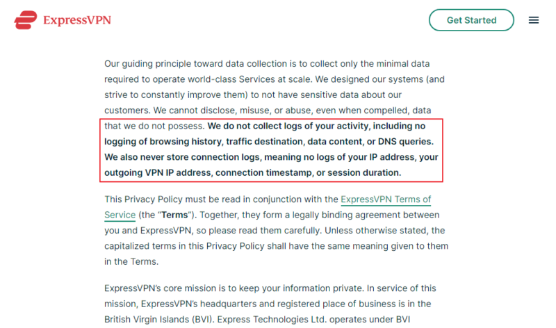 ExpressVPN-logs-policy ExpressVPN logs policy