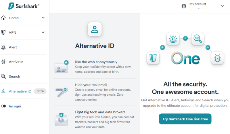 surfshark alternative id