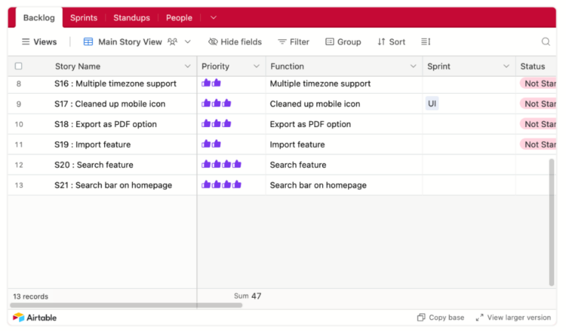 airtable agile