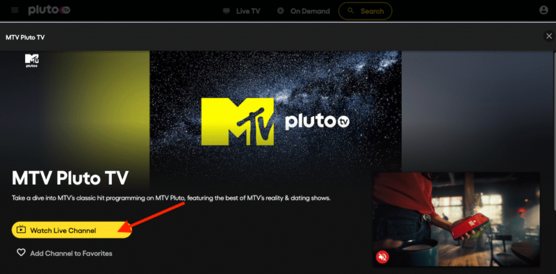 mtv pluto tv watch