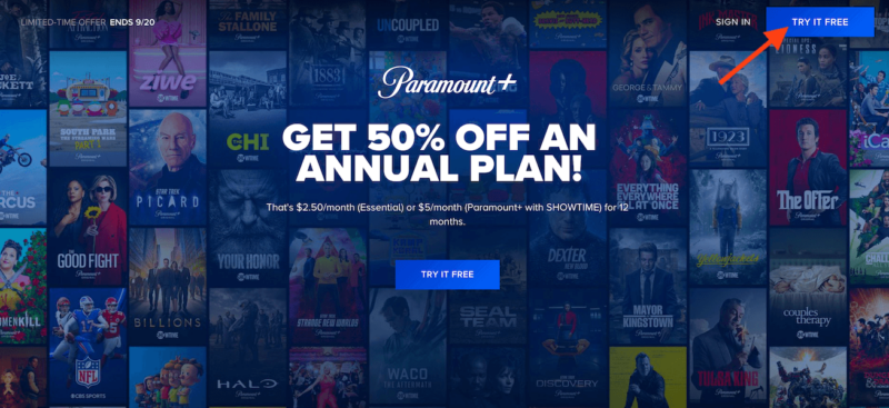 paramount plus sign up