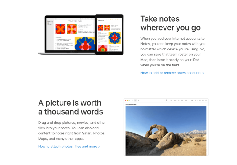 apple notes website