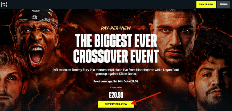 dazn sign up