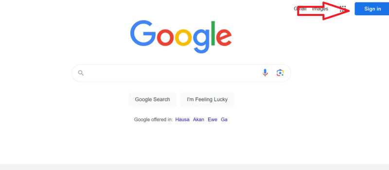 default google sign in