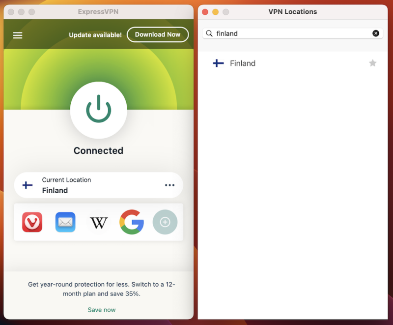 expressvpn finland server