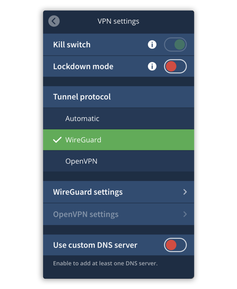 mullvad protocols